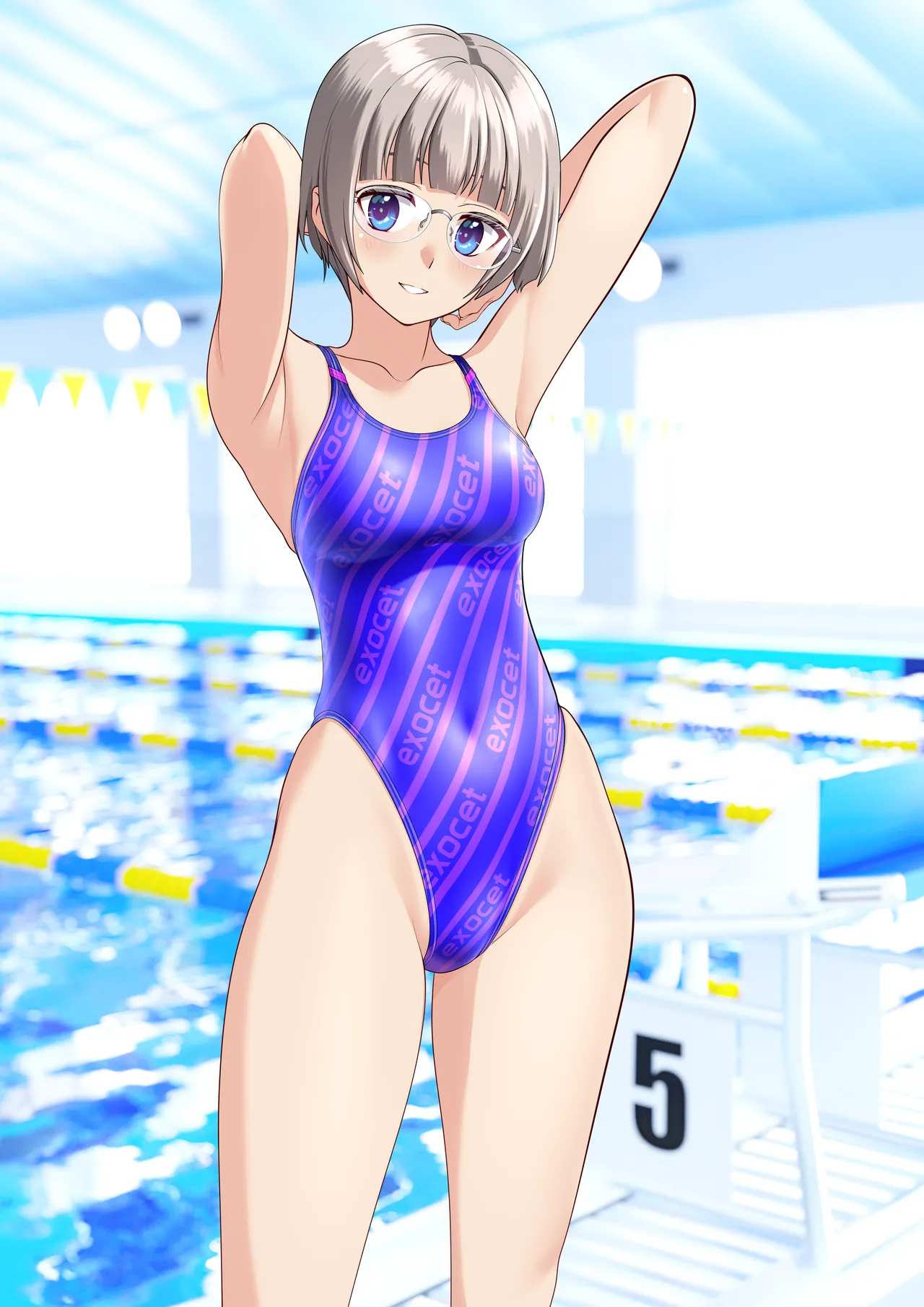 文字柄ストライプ競泳ちゃん page 3 full