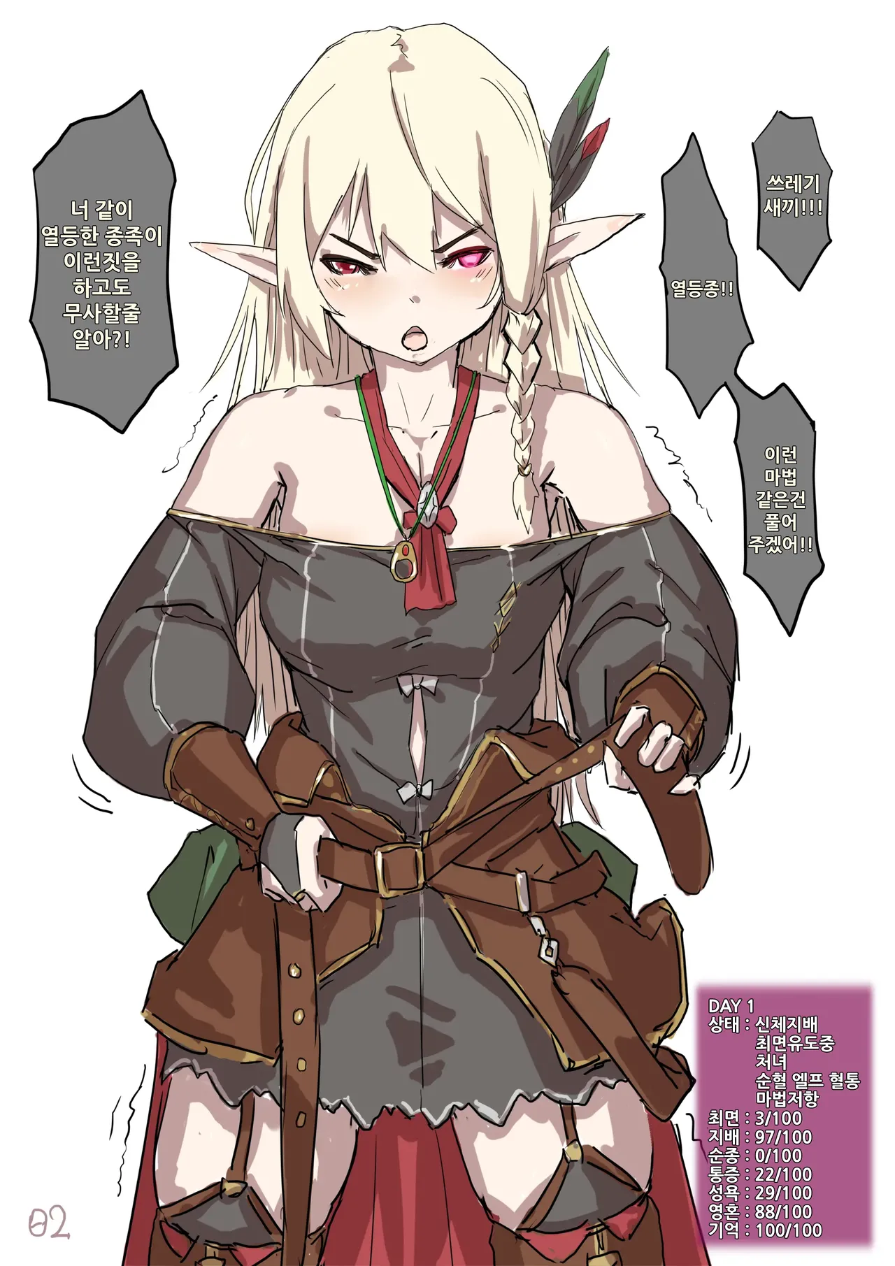 Mind Controlled Elf Solinda | 하이엘프 최면술 page 2 full