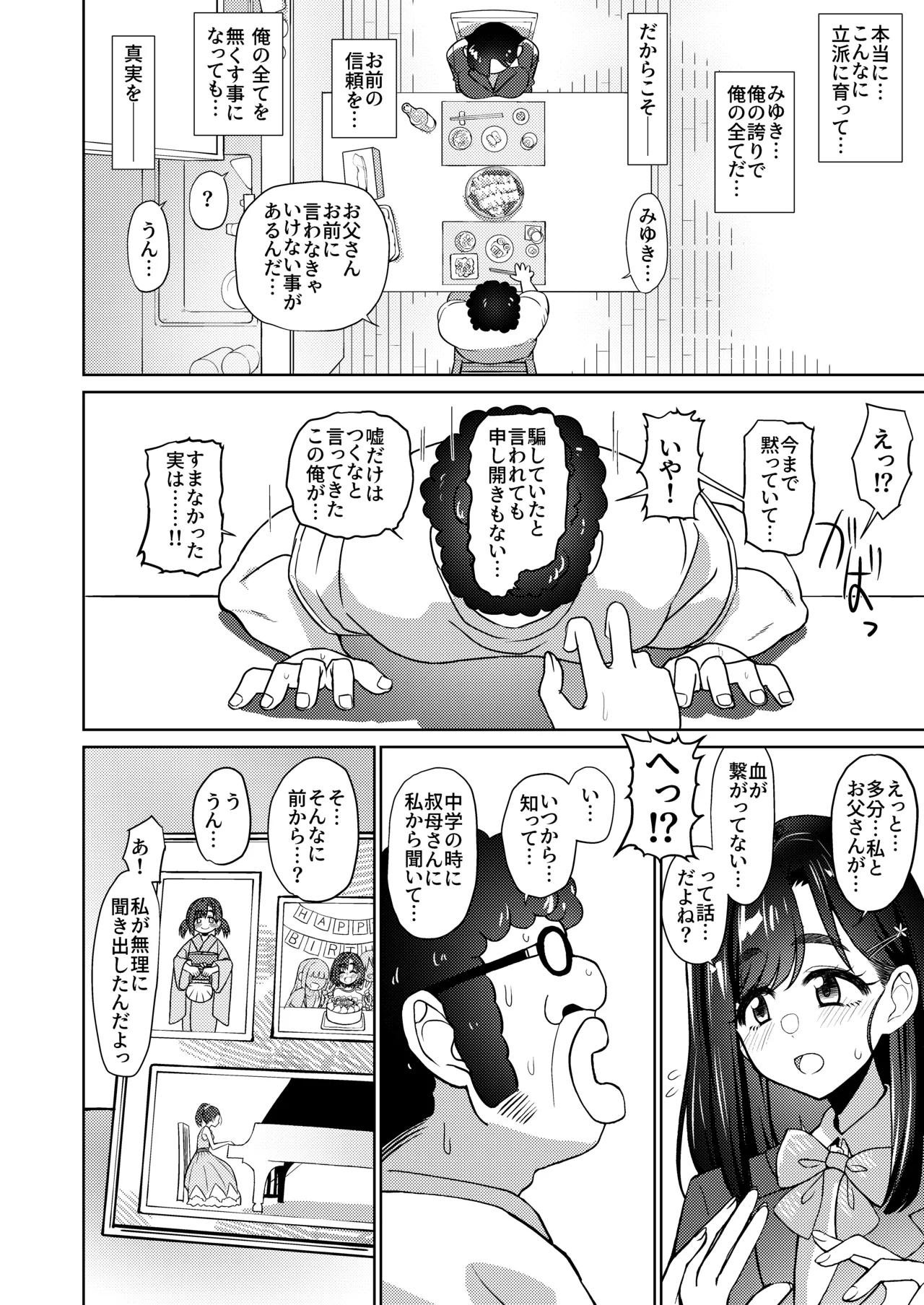 Otokodehitotsude Sodateageta Youshitanrei × Zunoumeiseki × Seiyoku Gekikyou nado Sukebe Bakunyuu Fathercon Musume to Namahame Nakadashi Kinshinsoukan Shichau Hanashi page 4 full