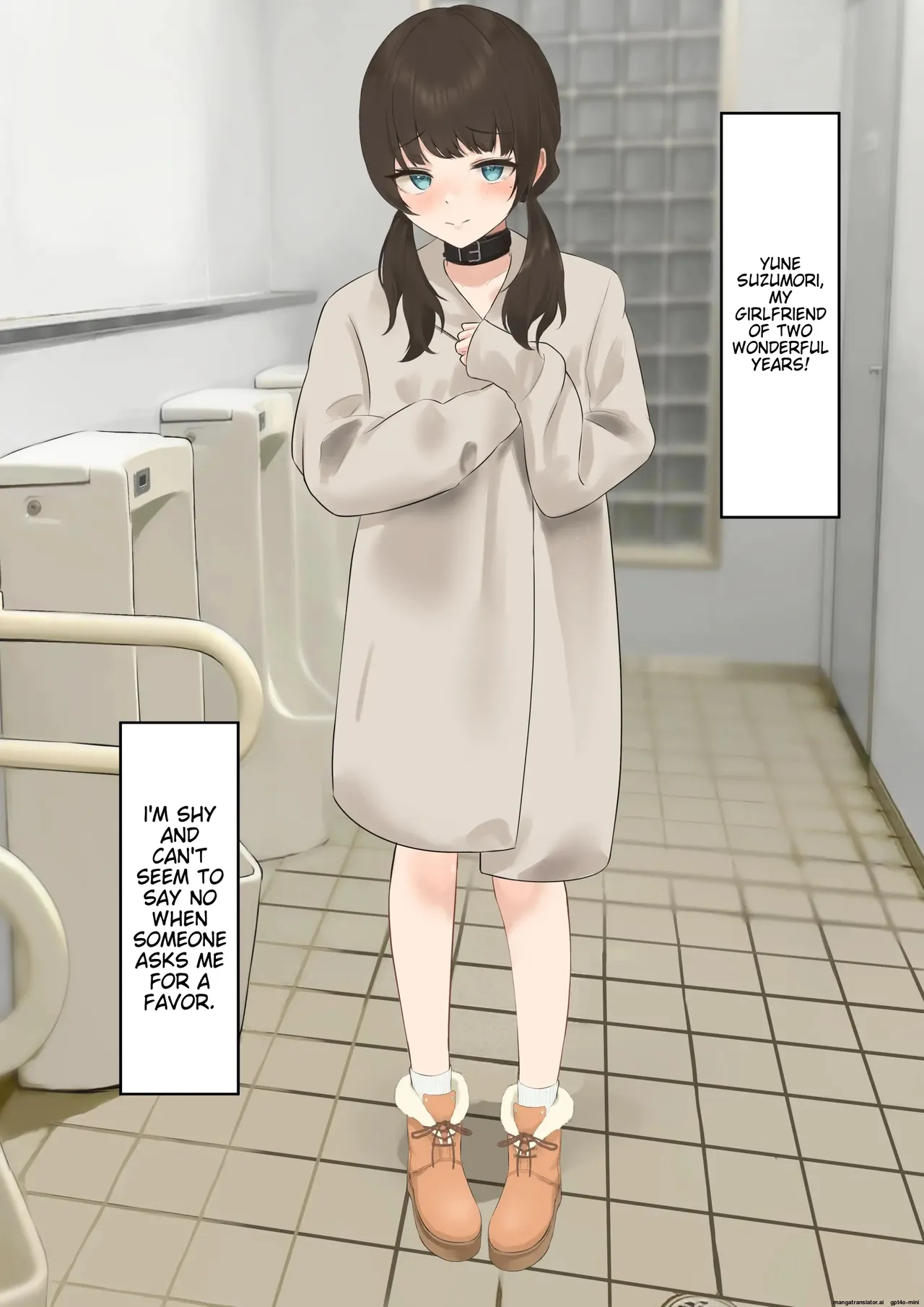 Submissive Girlfriend - Public Toilet Cuckolding - page 1 full