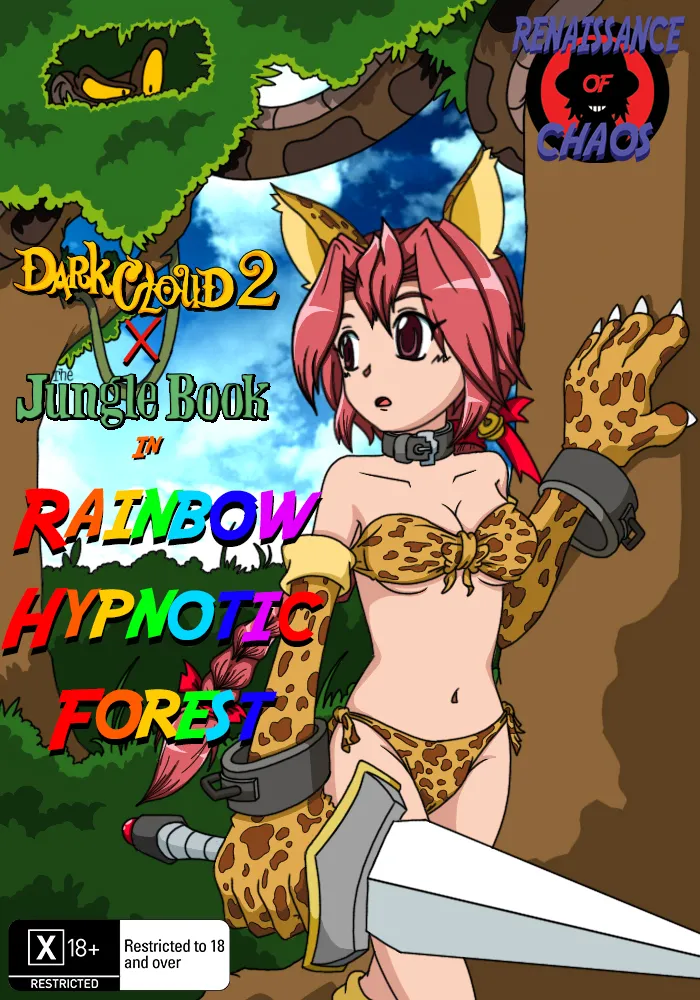 Kaa and Monica-Rainbow Hypno Forest colored page 1 full