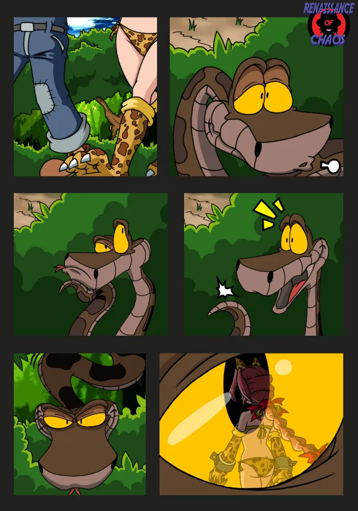 Kaa and Monica-Rainbow Hypno Forest colored page 6 full