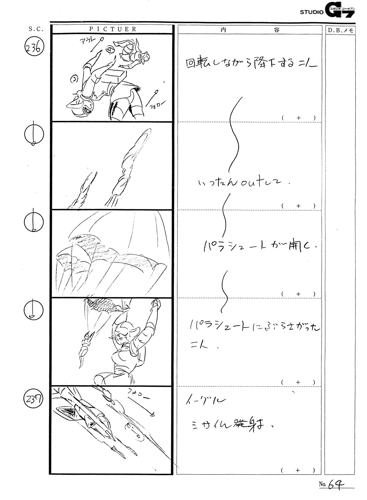 Battle Can-Can Production Documents - Storyboards page 9 full