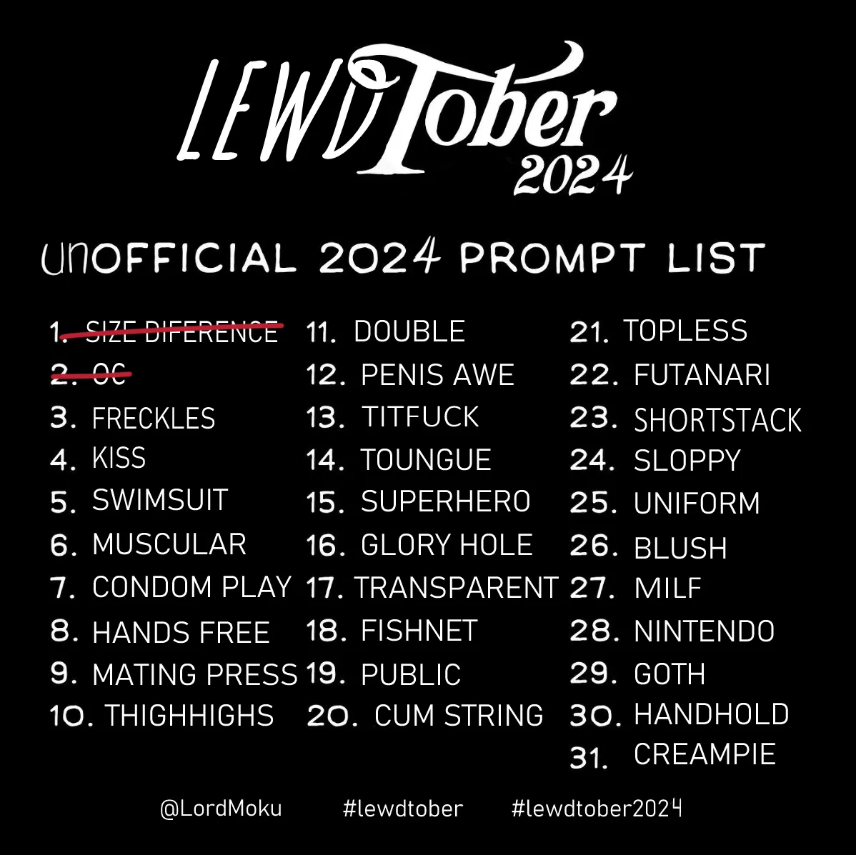 Lewdtober 2024 page 1 full