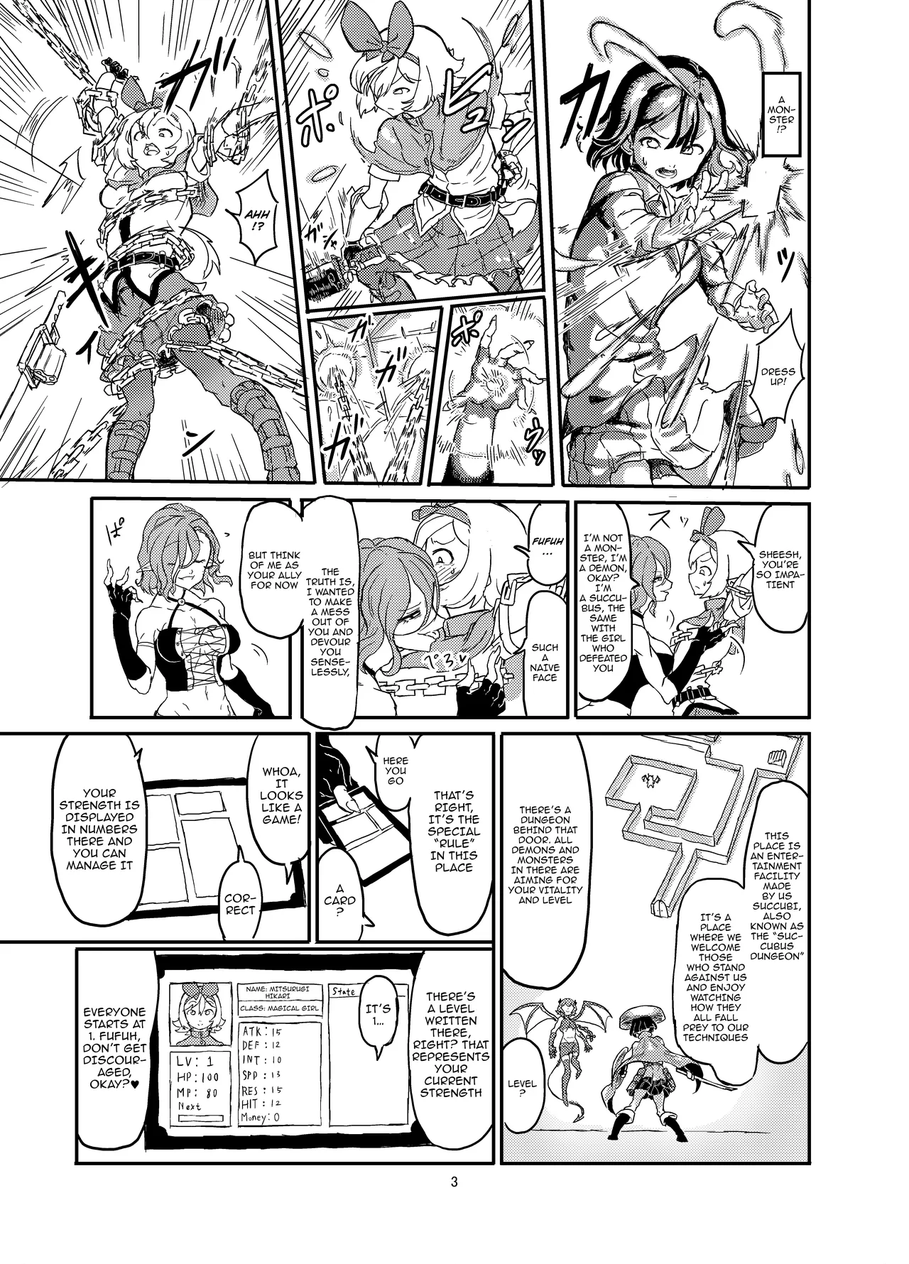 Futanari Mahou Shoujo Sword Lily in Inma Dungeon /  Futanari Magical Girl Sword Lily in The Succubus Dungeon page 4 full