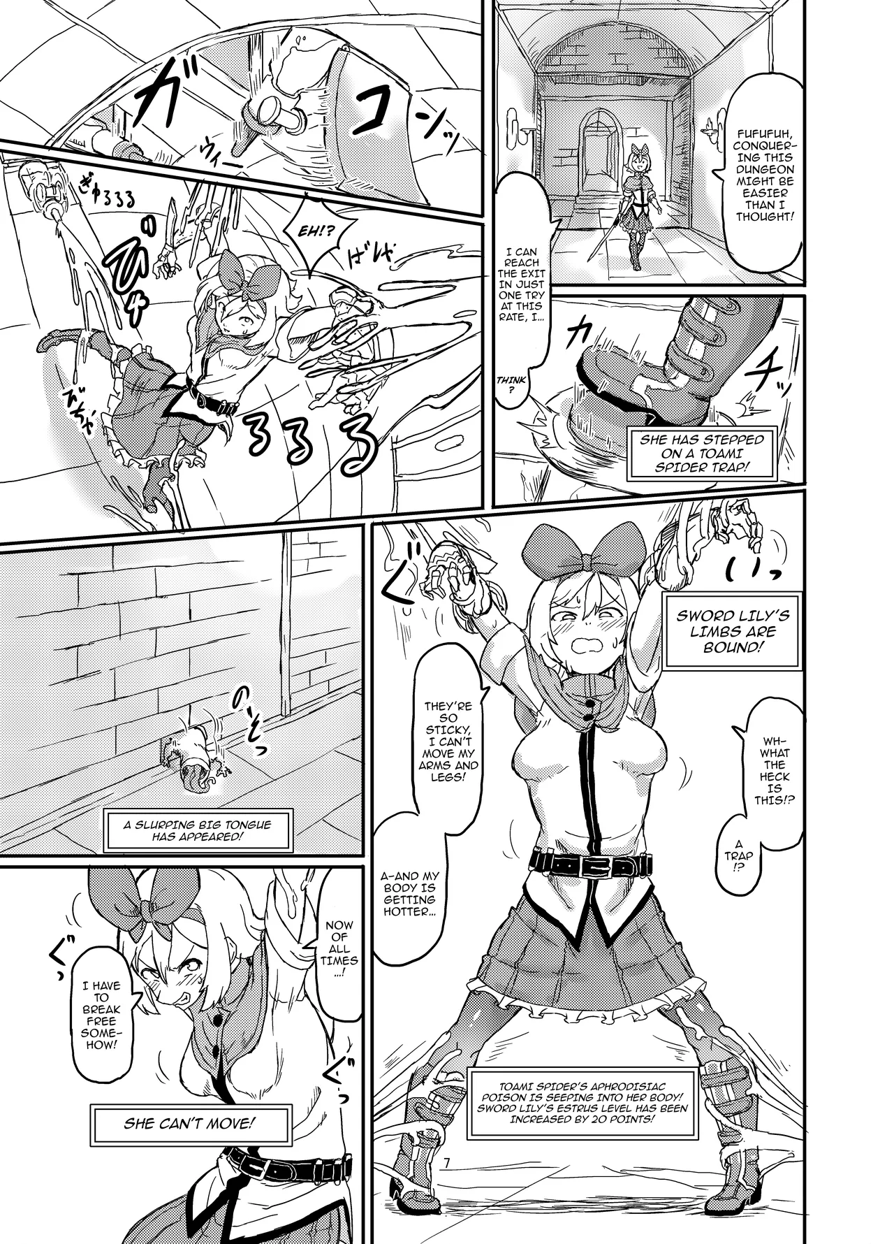 Futanari Mahou Shoujo Sword Lily in Inma Dungeon /  Futanari Magical Girl Sword Lily in The Succubus Dungeon page 8 full