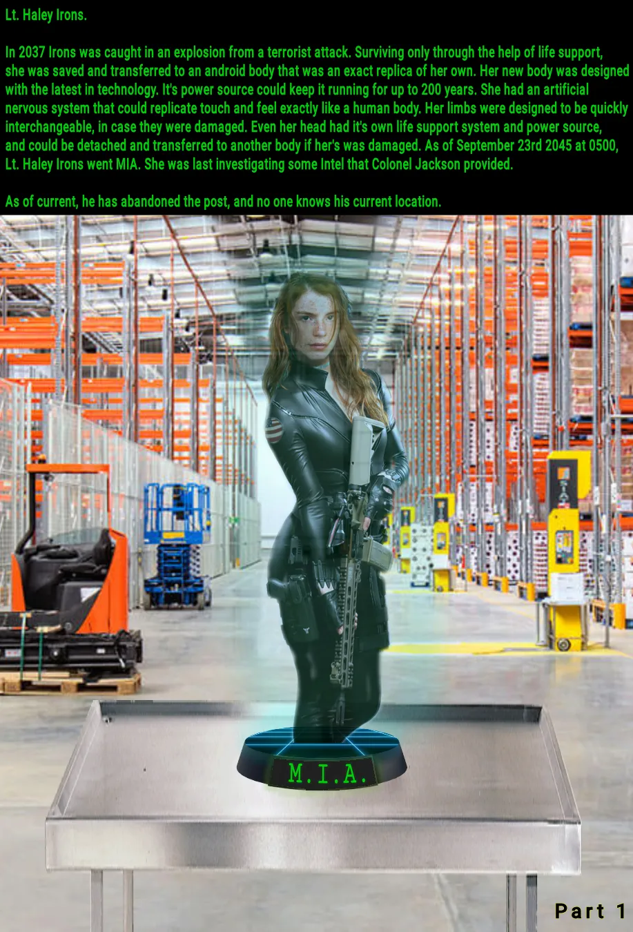 Haley Irons: Captured Android Soldier page 1 full