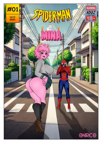 Mina Ashido x Spider-Man cover