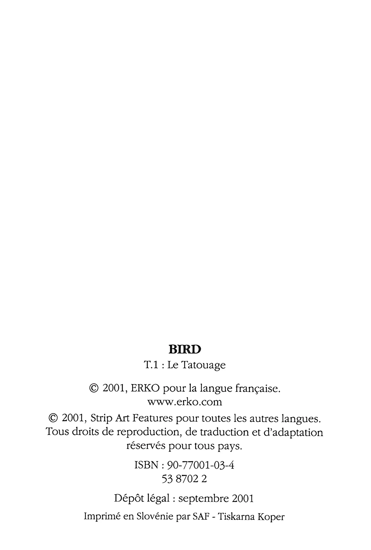Bird T01 Le tatouage page 3 full