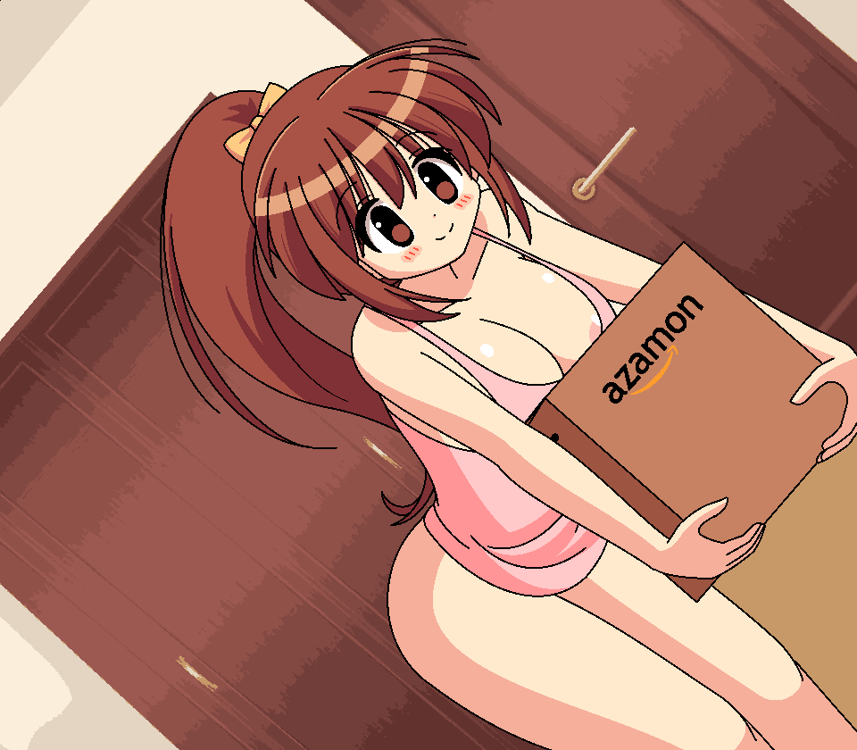 茶髪ポニテ荷物持ち上げ page 9 full