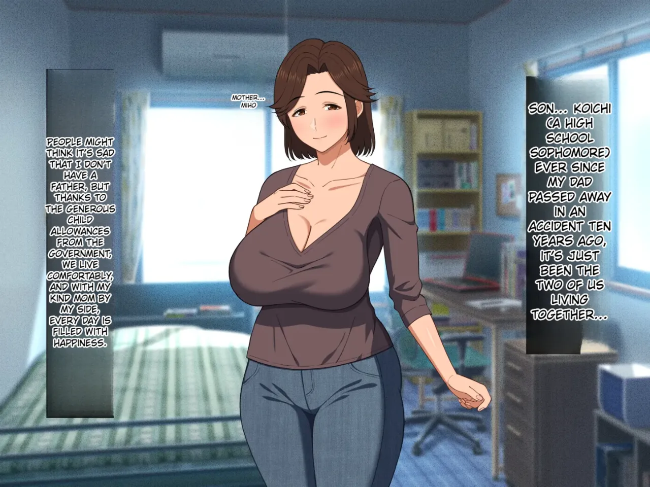 Fuwafuwa Bakunyuu Okaa-san no Ureta Karada o Haramasetai | I Want to Impregnate My Big Breasted Mother's Mature Body page 6 full