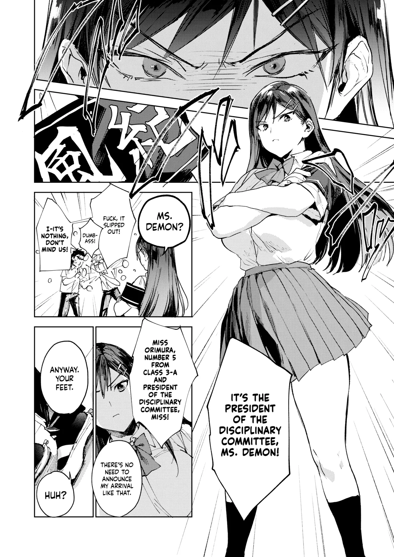 Kiritsu ni Kibishii Fuuki Iinchou wa Kounai de Himitsu no Dosukebe Onanie ga Yamerarenai! | The Strict Head of the DIsciplinary Committee Just Can't Stop Masturbating at School! page 5 full