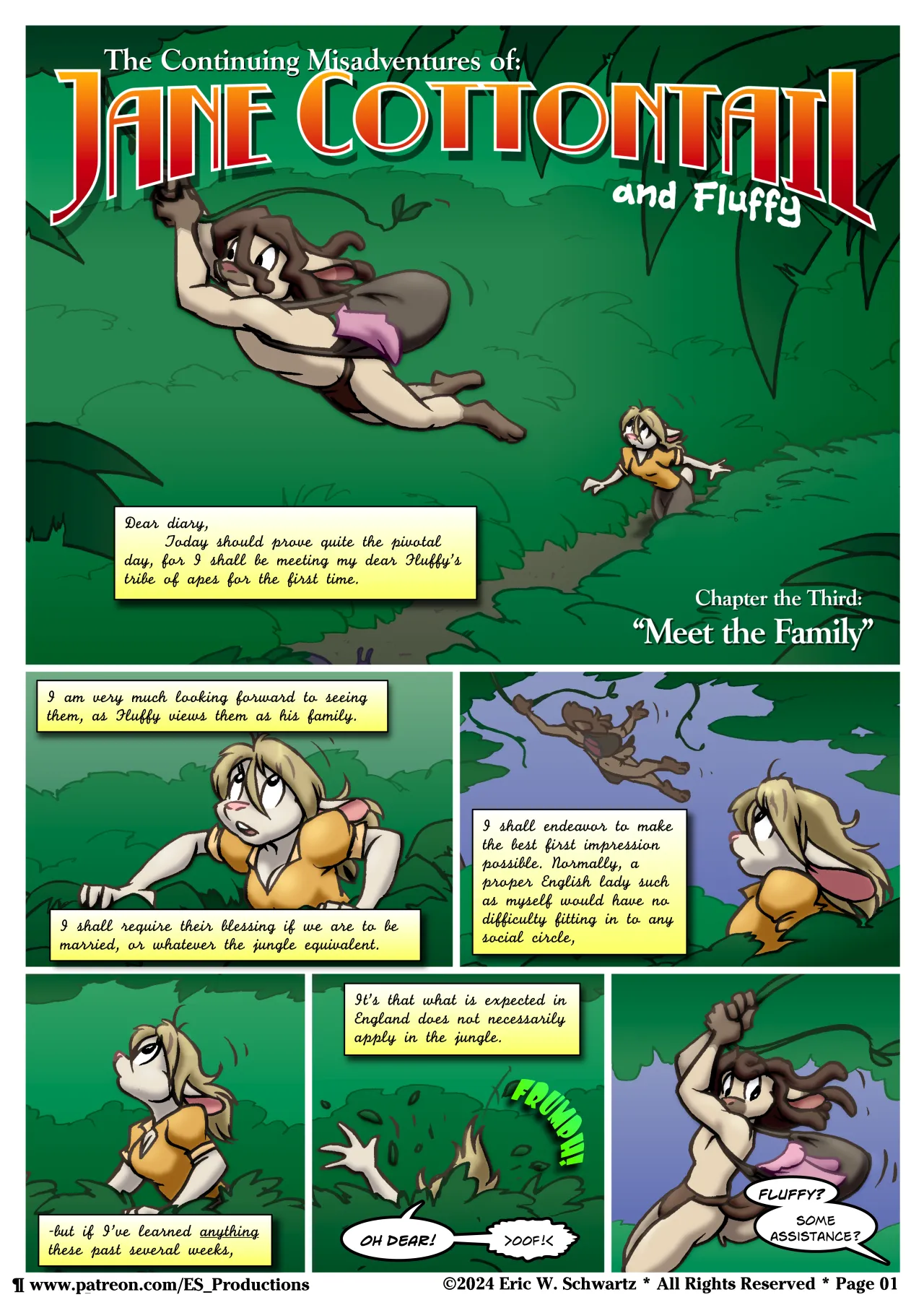 The Continuing Misadventures of Jane Cottontail and Fluffy: Chapter 3 - "Meet the Family" page 2 full