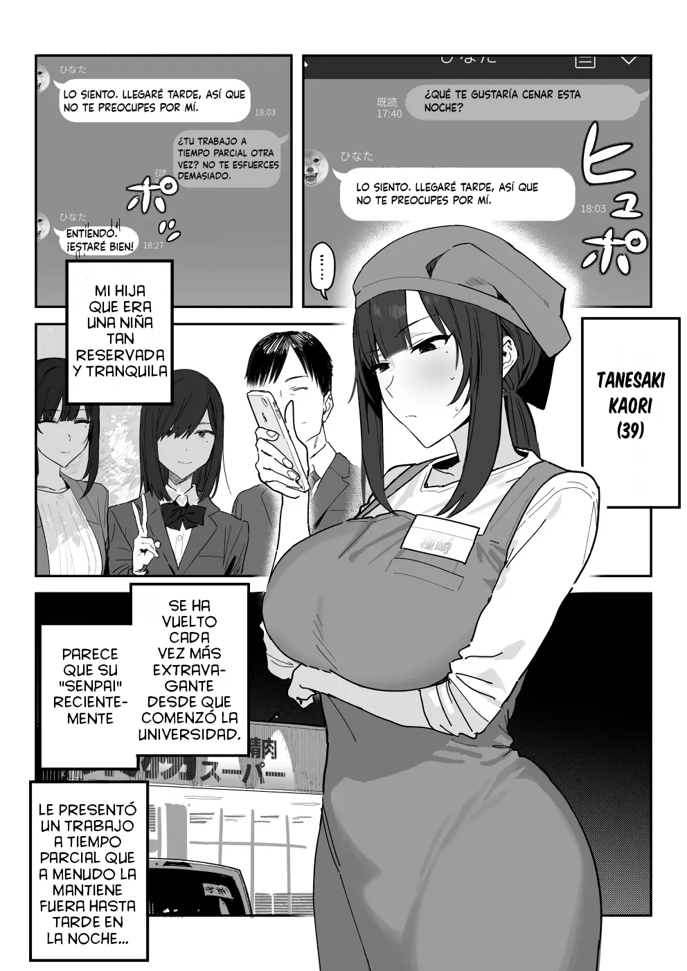 Tanesaki Kaori , Musume no Kawari ni Doujin AV Debut | Takesaki Kaori  Hace su Debut en un Douji AV en Lugar de su Hija page 2 full