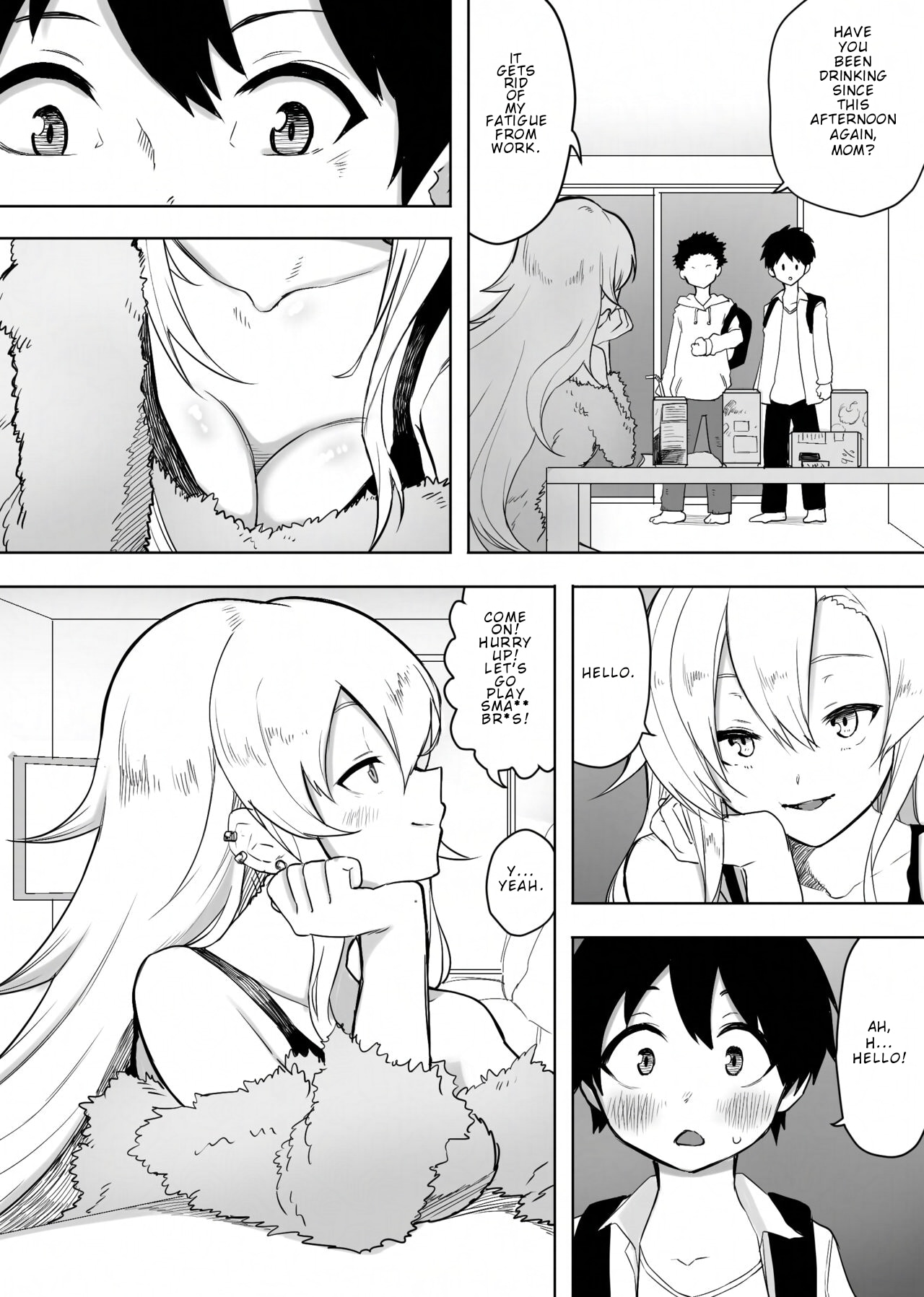 Yuujin no Gal na Mama ni Fudeoroshi Shite Moratta Hanashi | A Story About How My Friend's Gyaru Mom Was My First Time page 3 full