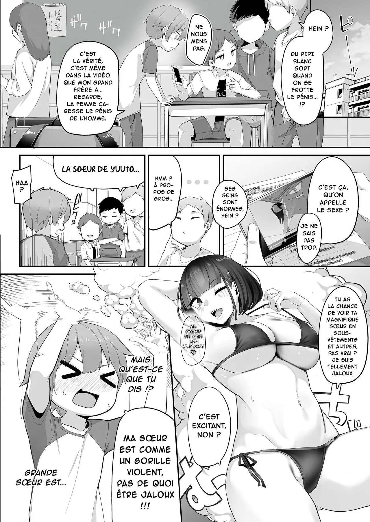 Boku to Gasatsu na Onee no Seiyoku Shori Seikatsu | Moi et Ma grande Sœur Obscène et Indélicate, Avons de Petits Plaisirs Sexuels... page 10 full