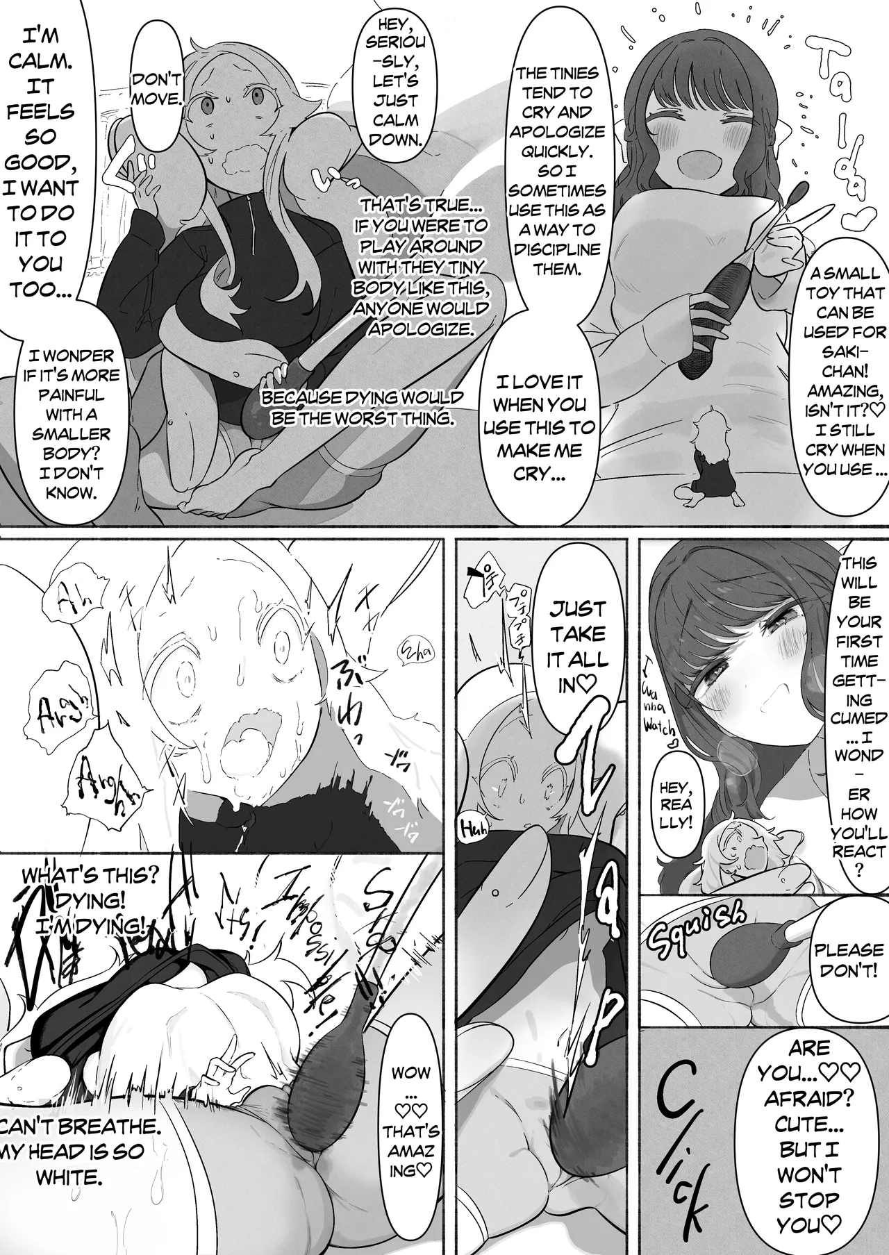 Size-sa Omocha Ecchi Manga | Size Difference Toy H-Manga page 6 full