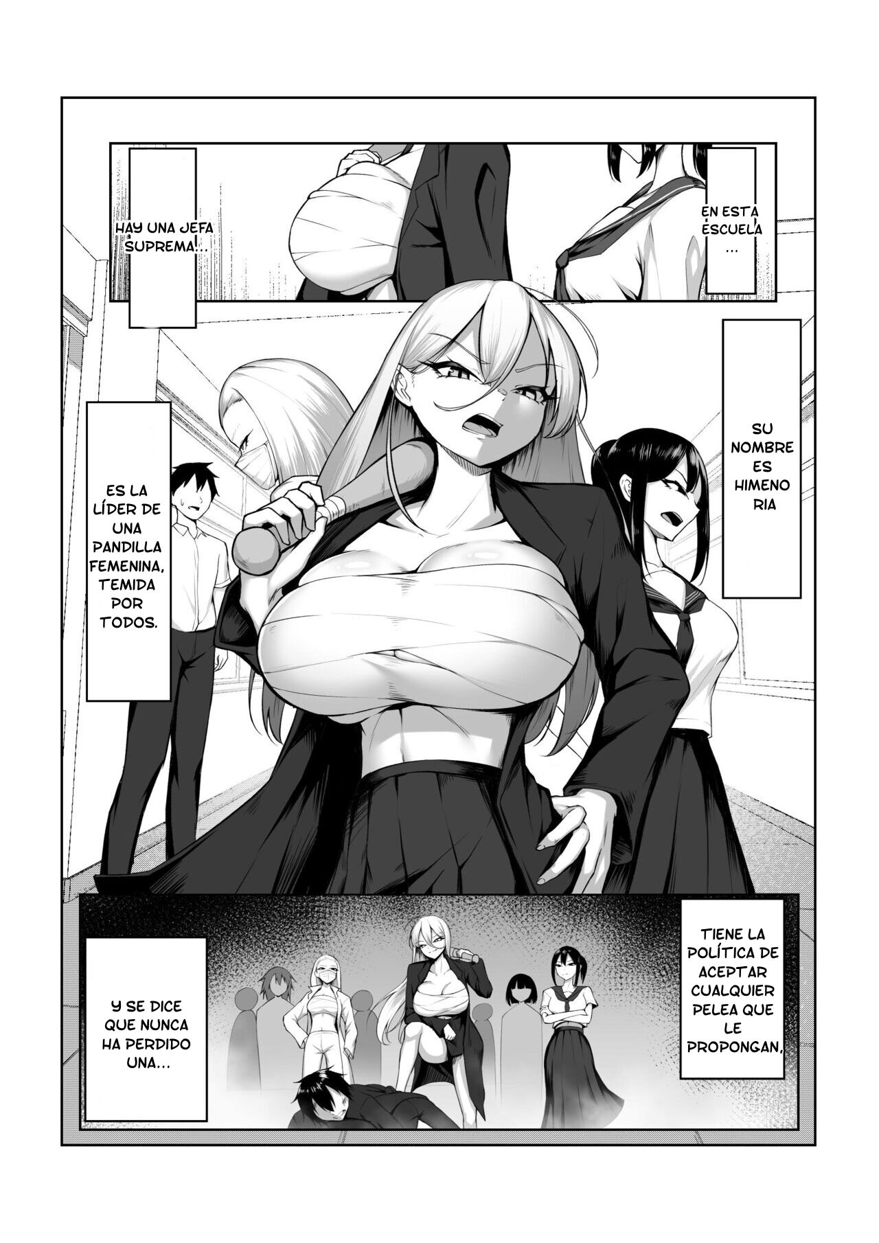 Saikyou no Onna Banchou ga Konna Erogaki-domo ni Makeru Wakenai! | ¡La Jefa Más Fuerte No Puede Perder Contra Estos Mocosos Pervertidos! page 2 full