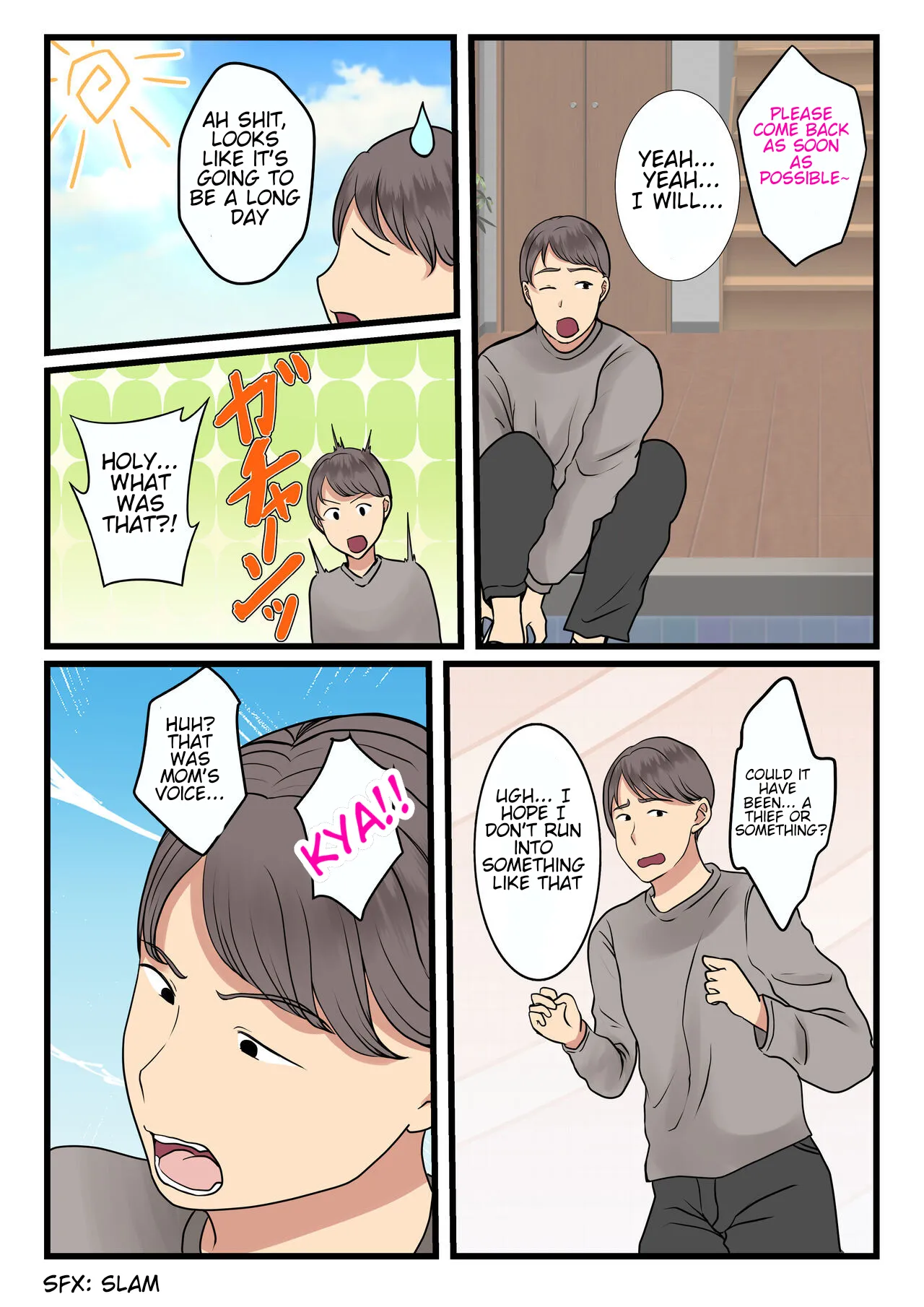 Haha ga Kabe ni Hamatte Ugokenakatta node... | The day my mom got stuck in the wall and couldn't move... page 7 full