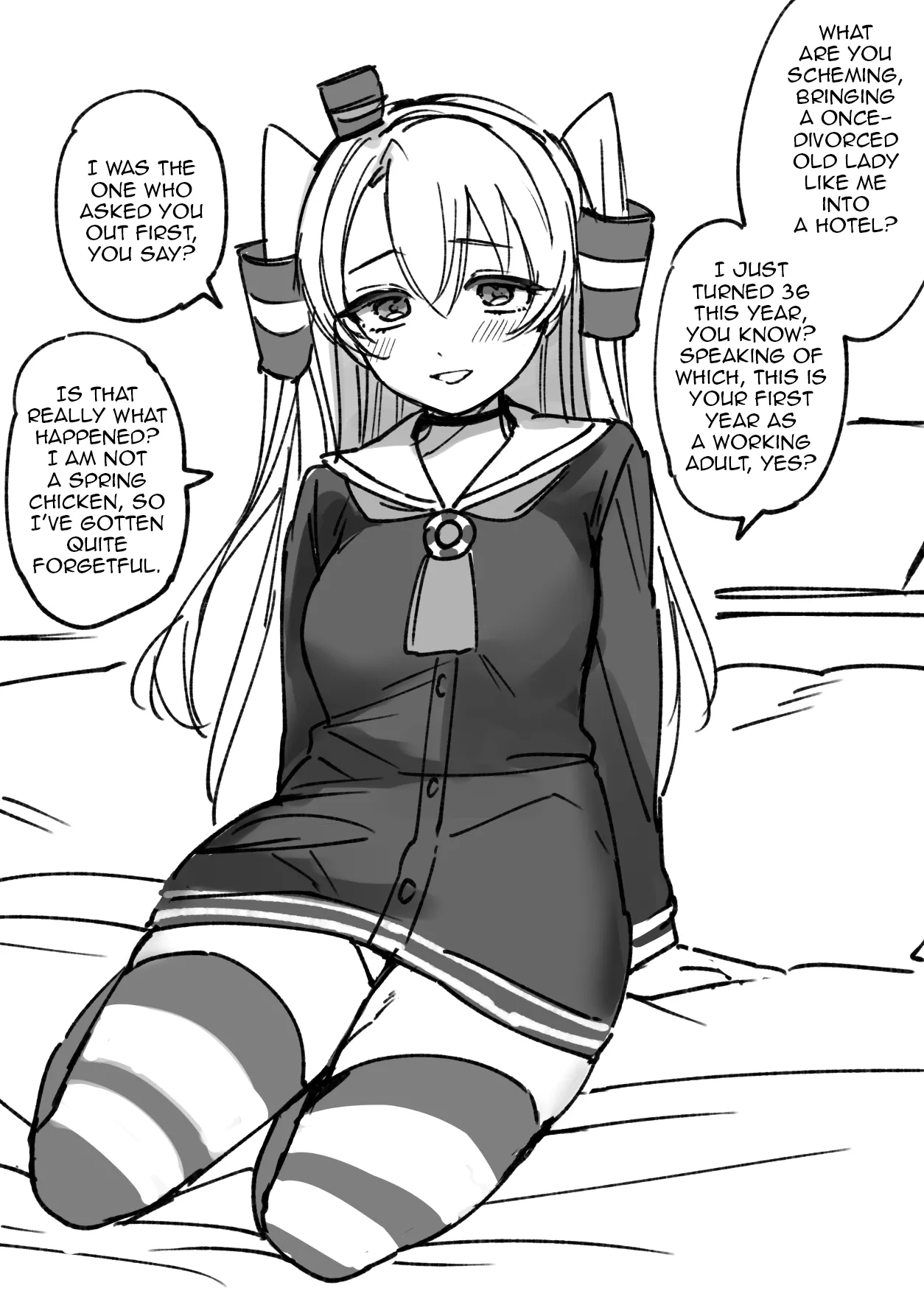 Batsuichi Amatsukaze Layer  Rakugaki Manga | A Doodle about a Once-divorced Amatsukaze Cosplayer page 1 full