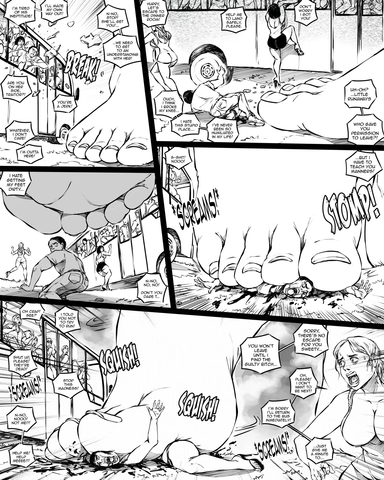 Giantess Boarding School - Fear in the forest page 6 full
