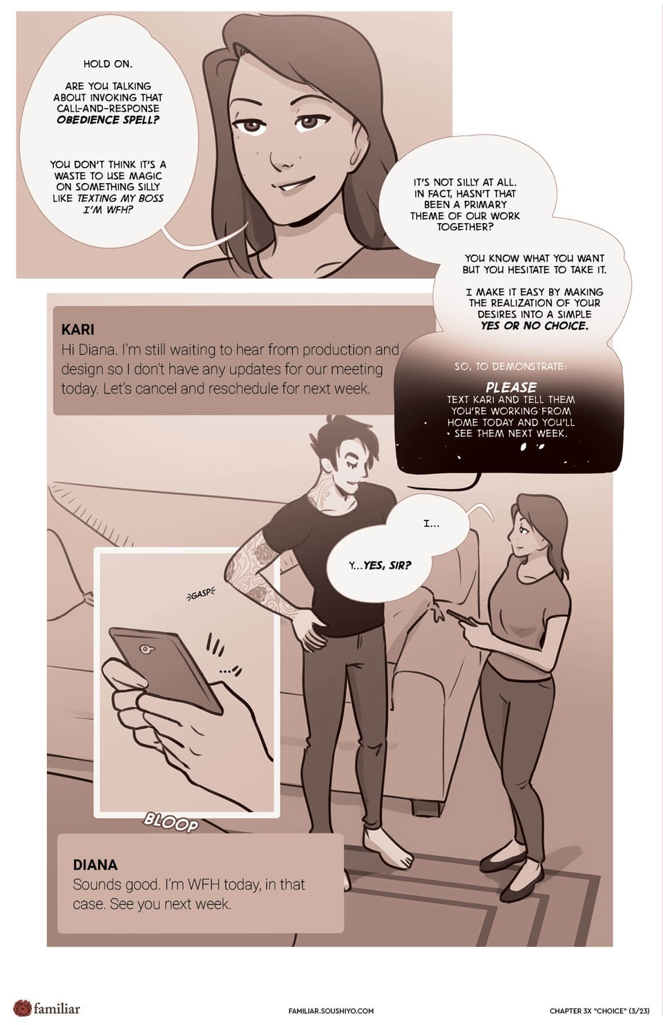 Familiar  - Act 3 - Chapter 18.7: Choice page 4 full
