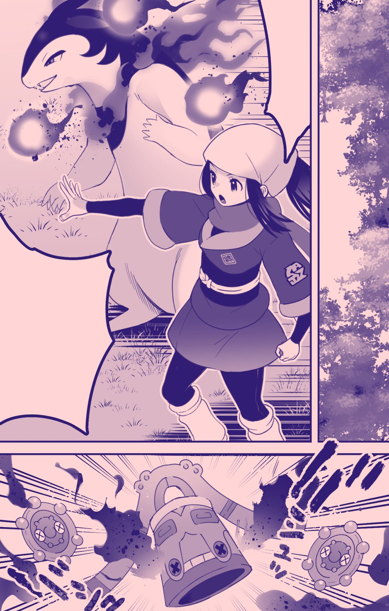 Hisuian Typhlosion×Akari Manga | 히스이 블레이범×윤슬 만화 page 1 full