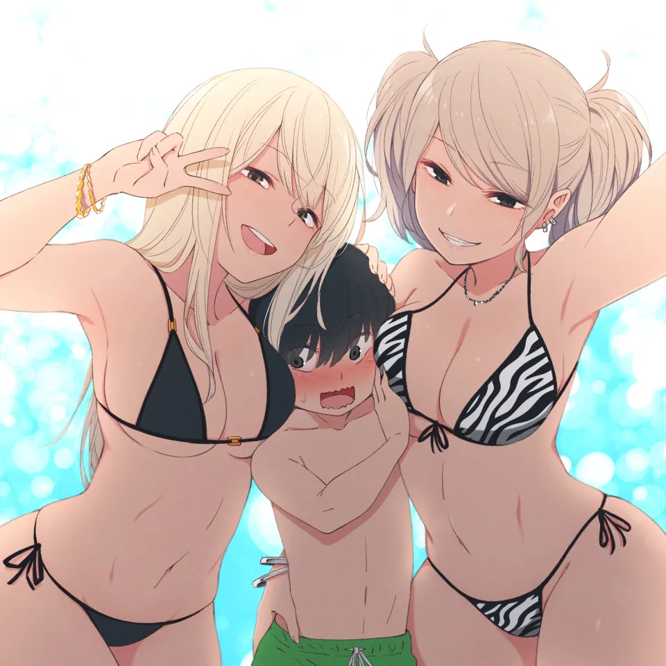 ギャルに絡まれる少年（肌色差分） page 1 full