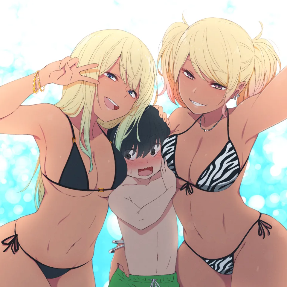 ギャルに絡まれる少年（肌色差分） page 2 full