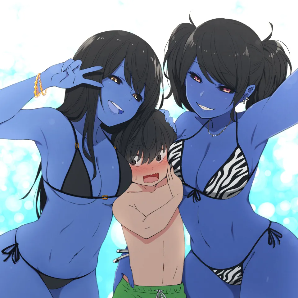 ギャルに絡まれる少年（肌色差分） page 3 full