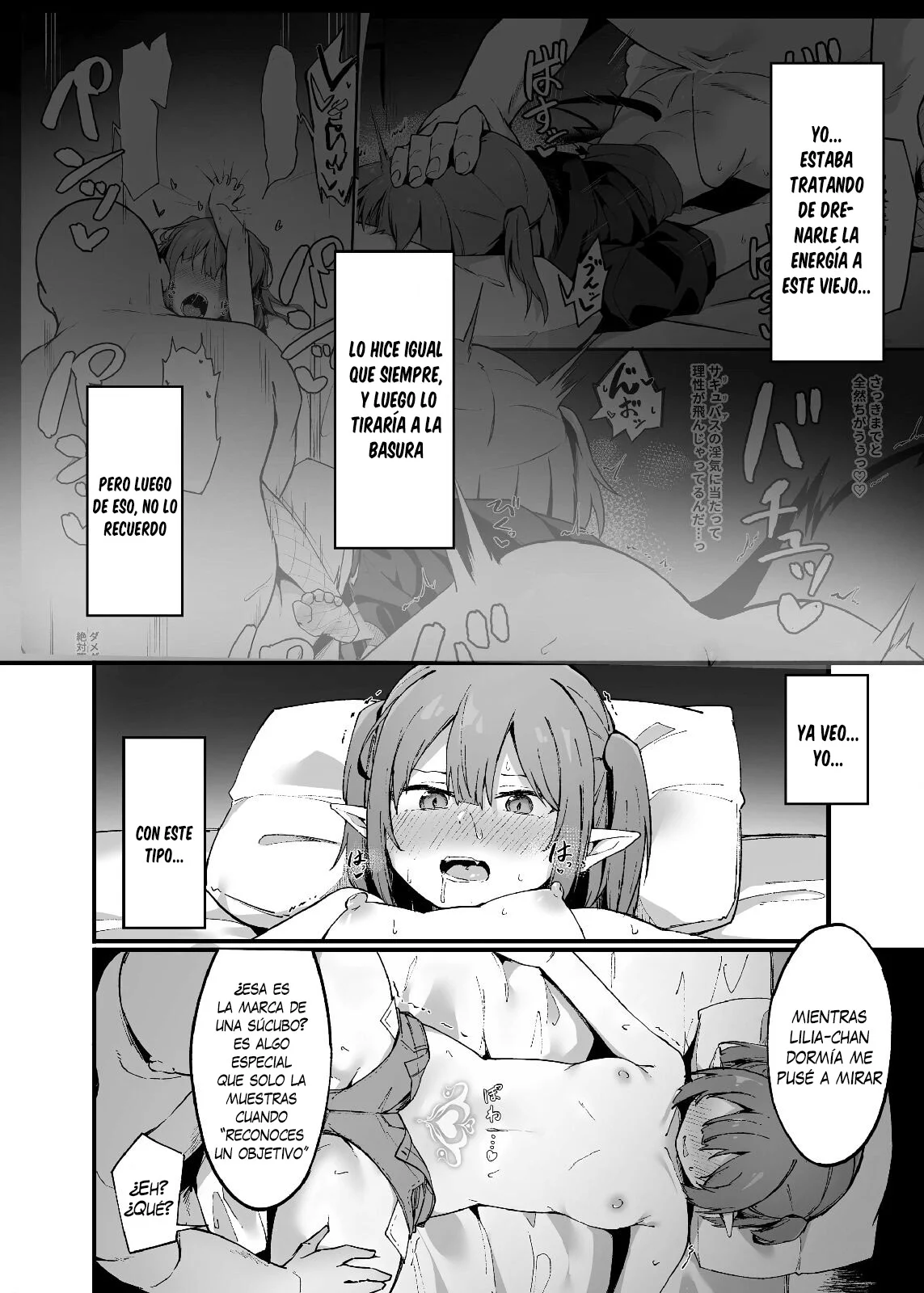 Mesugaki Succubus ga Oji-san ni Wakaraserareru Hanashi II | Una Historia Sobre una Súcubo a quien un Viejo le Enseña una Leccion II page 4 full