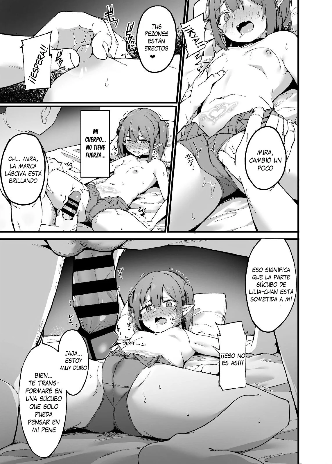 Mesugaki Succubus ga Oji-san ni Wakaraserareru Hanashi II | Una Historia Sobre una Súcubo a quien un Viejo le Enseña una Leccion II page 5 full