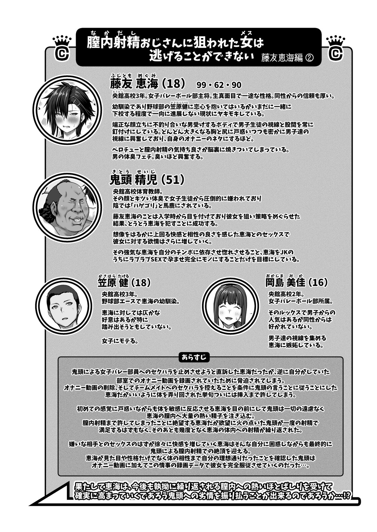 Nakadashi Oji-san ni Nerawareta Mesu wa Nigeru Koto ga Dekinai ~Fujitomo Megumi Hen 2~ | A Woman Can’t Get Away After Being Targeted By This Horny Old Man - Fujitomo Megumi Edition Vol.2  =White Symphony= page 2 full