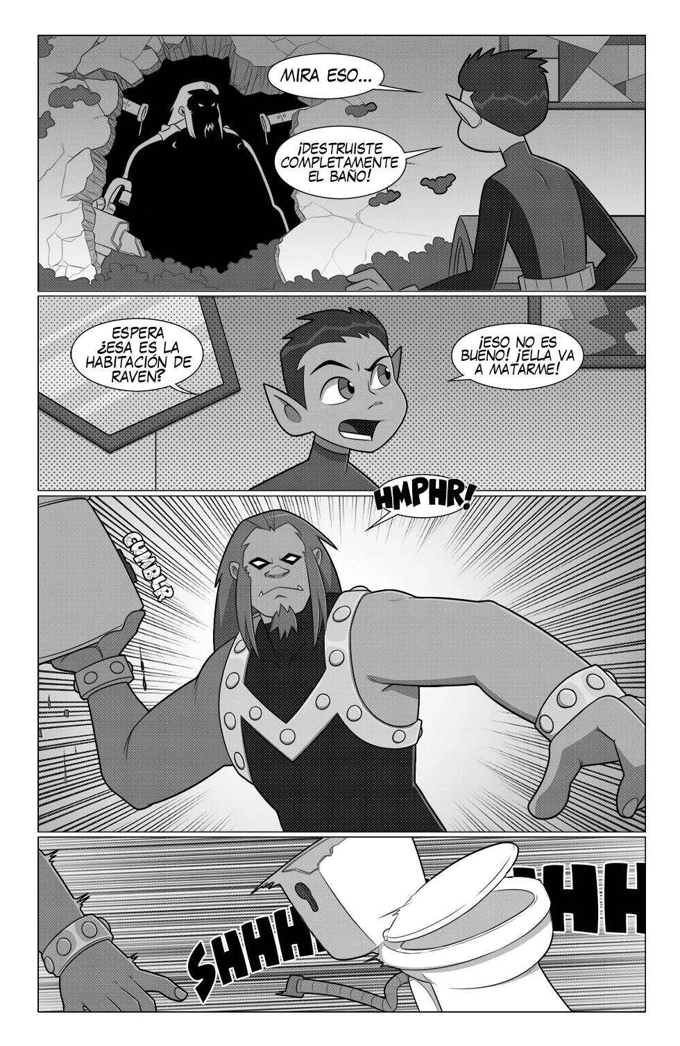 Un problema inesperado en el baño de una joven titán  / page 3 full