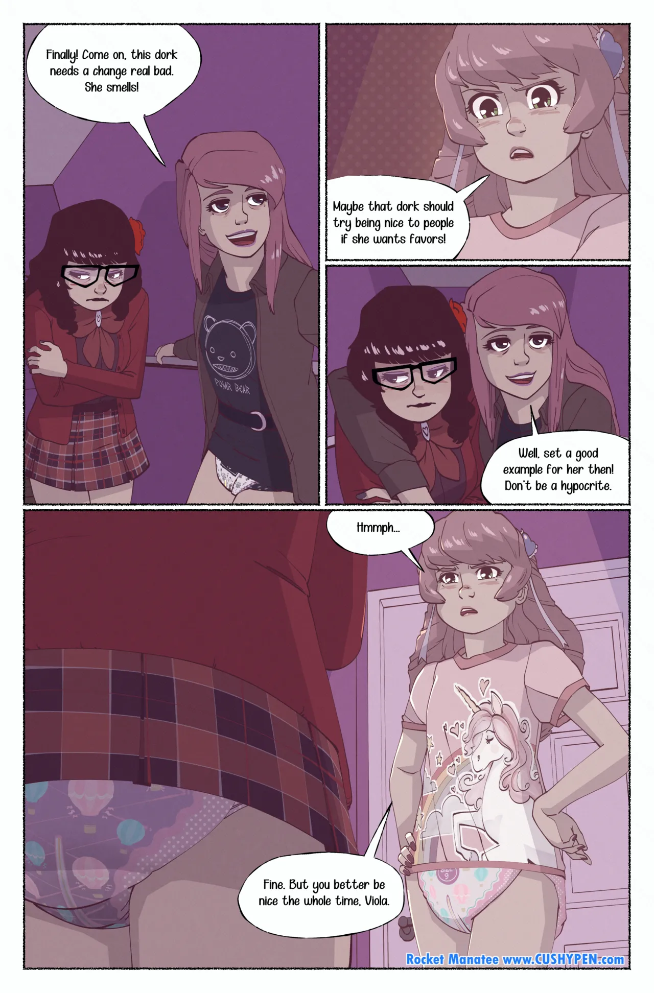 RocketManatee - Paper Hearts /  Viola, Paige and Olivia - FULL COMIC page 8 full