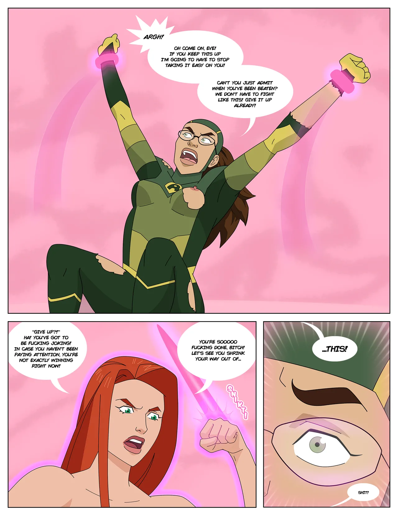 Invincible: Atom Eve vs. Shrinking Rae page 3 full