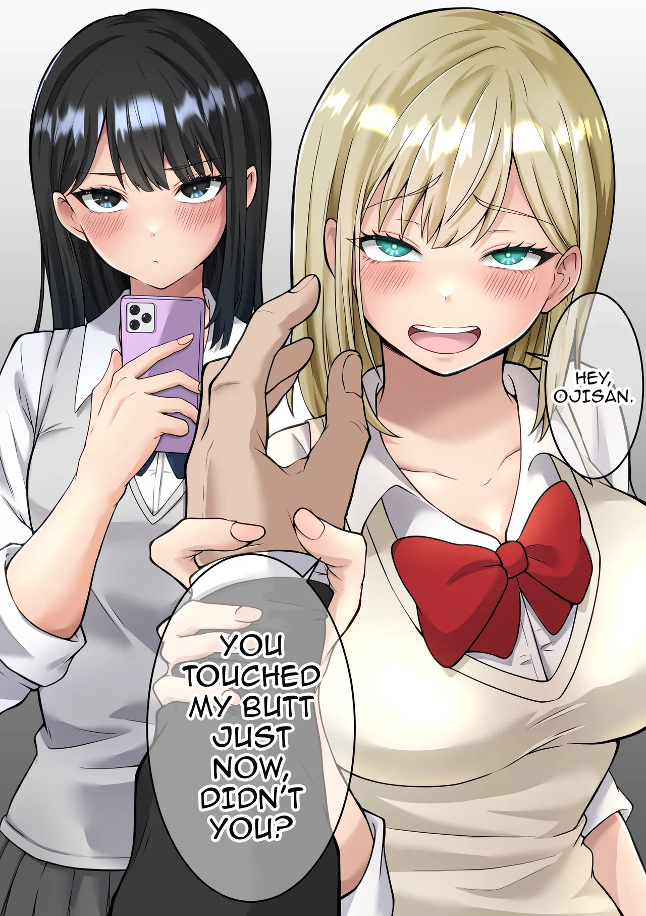 Isekai Kaeri no Chuunen Oyaji ga Gal JK-tachi ni Chikan Enzai o Fukkakerareta node Saimin Mahou de Shikaeshi suru Hanashi Zenpen /  Story About An Old Man That Just Returned From Another World Who Is Falsely Accused of Sexual Assault By A Couple Of Schoolgirls So He Takes Revenge On Them Using Hypnosis Magic page 2 full