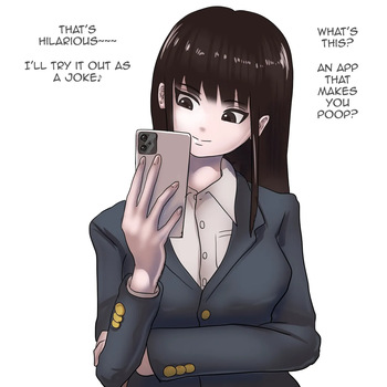 Unko sa seru apuri o ukkari jibun ni kakeru | Accidentally using a poop-inducing app on yourself cover