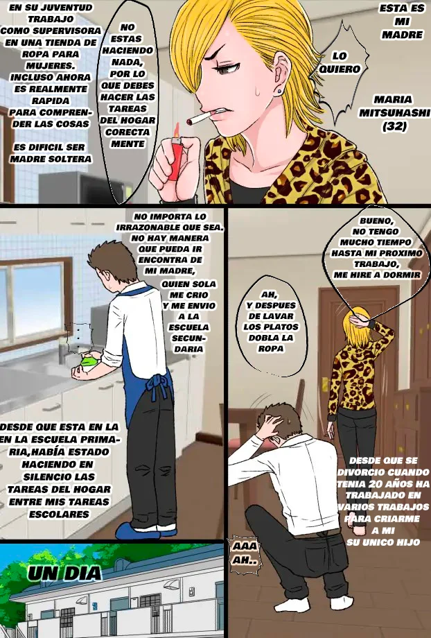 Chou Okkanai Uchi no Yankee Kaa-chan ga Charao no Zurumuke Chinpo ni Kanzen Haiboku shita Hanashi page 3 full