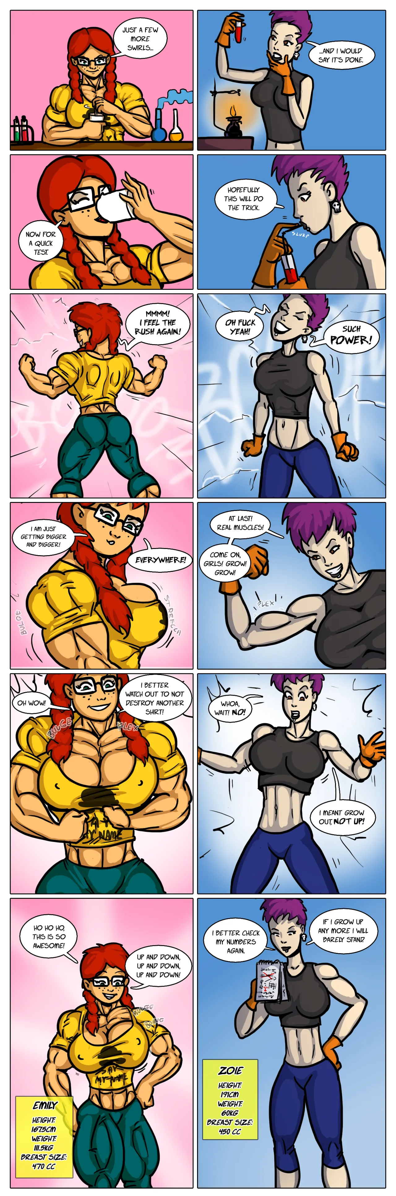 Zoe vs Emily muscle growth page 4 full