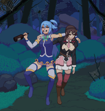Aqua and Yunyun fucked by spiders cover