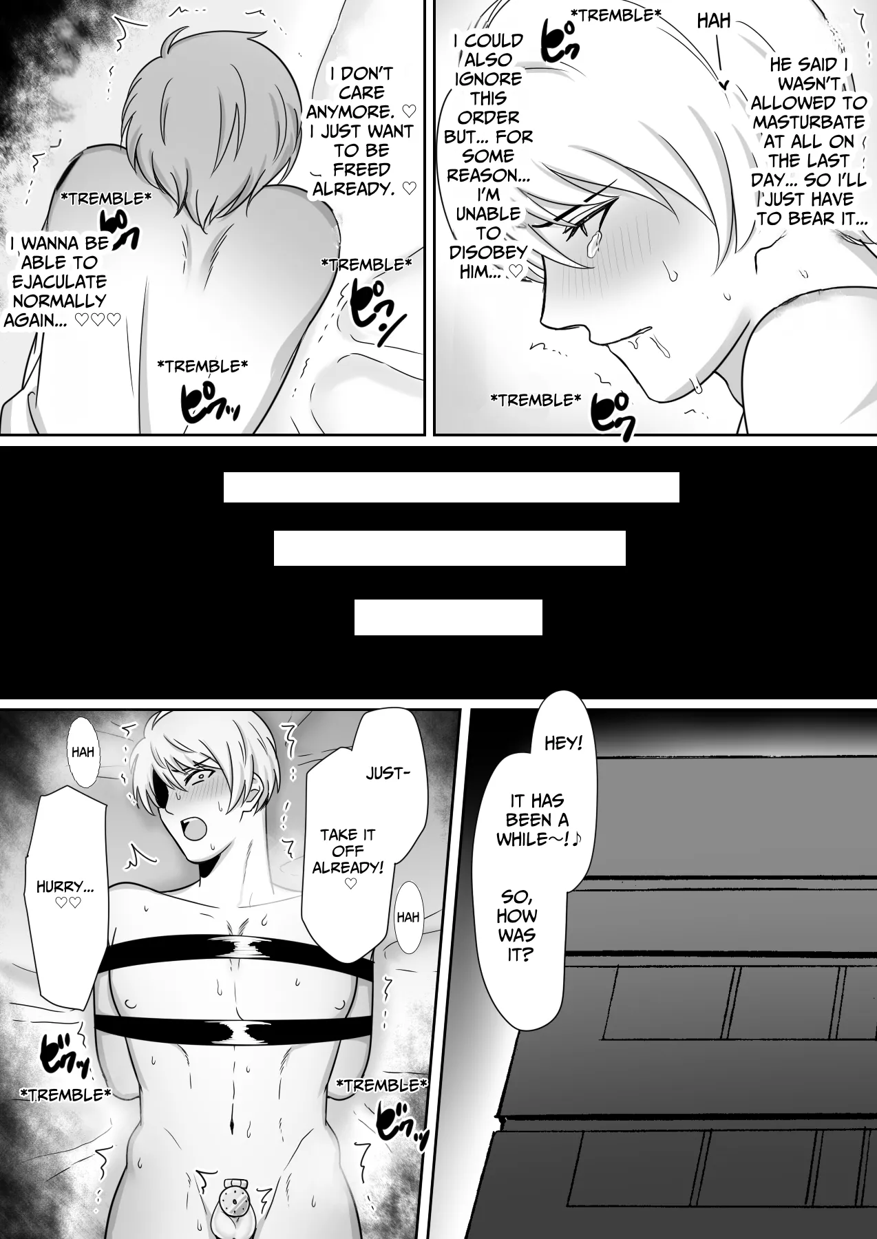 I Tried Out Being Toyed With While Wearing A Flat Chastity Belt. page 10 full