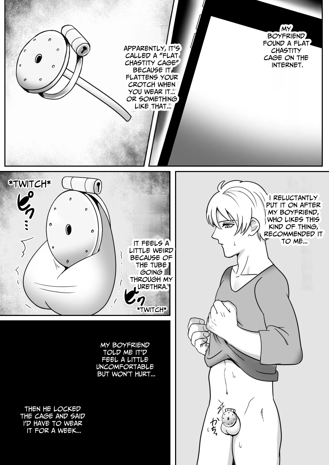 I Tried Out Being Toyed With While Wearing A Flat Chastity Belt. page 2 full