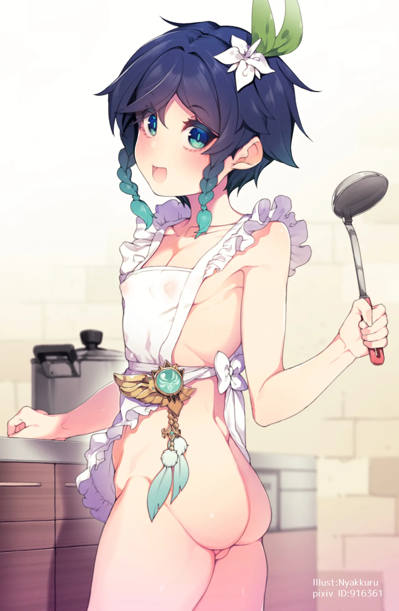 Hadaka Apron Sugata no Venti-kyun to Shinkon Love Love Homo Sex suru Illust!!! page 7 full