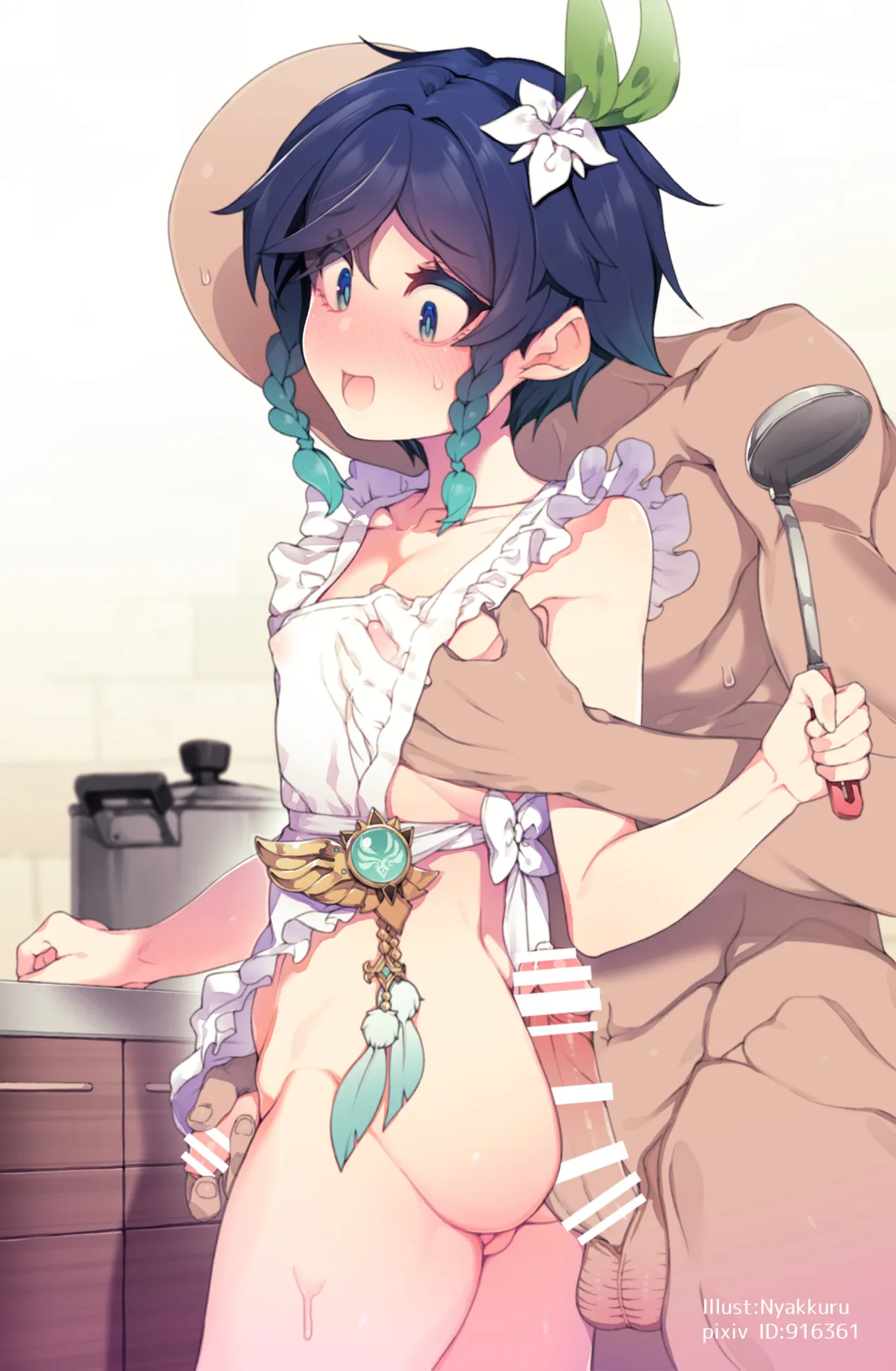 Hadaka Apron Sugata no Venti-kyun to Shinkon Love Love Homo Sex suru Illust!!! page 8 full