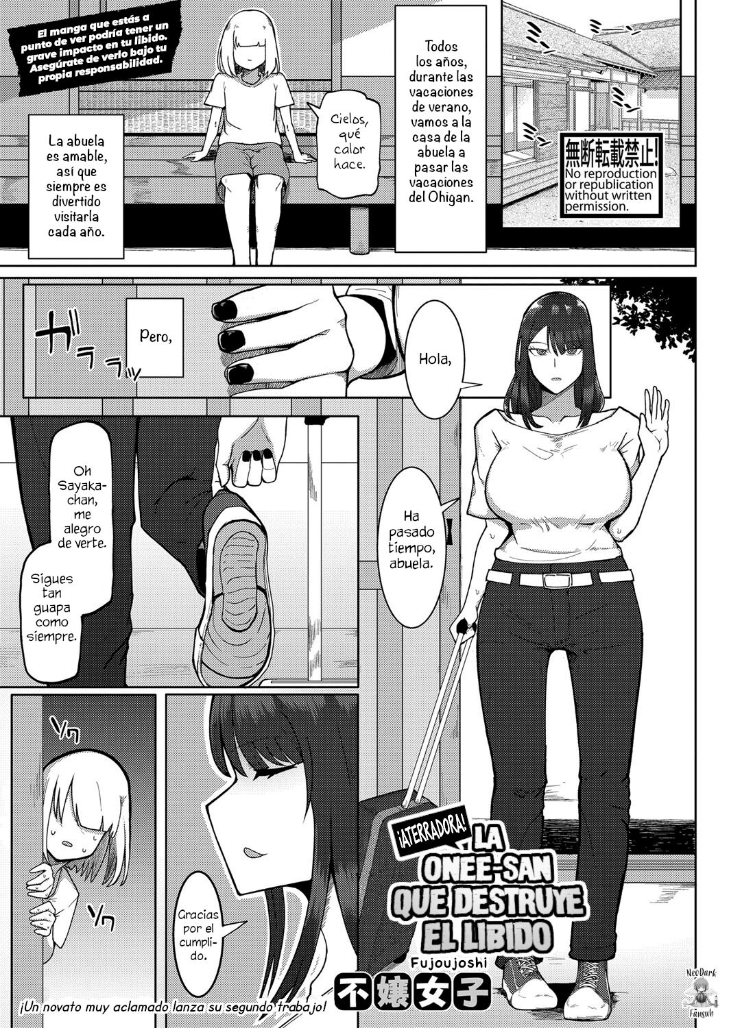 Kyoufu! Seiheki Hakai Onee-san | ¡Aterradora! La Onee-san que destruye el libido page 1 full