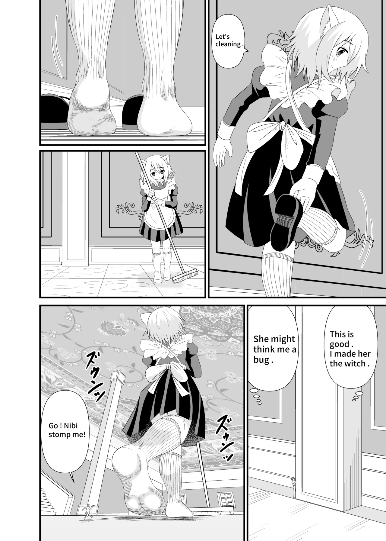 Nekomimi Maid ni Fumareru | Trampled by cat girl maid. page 9 full