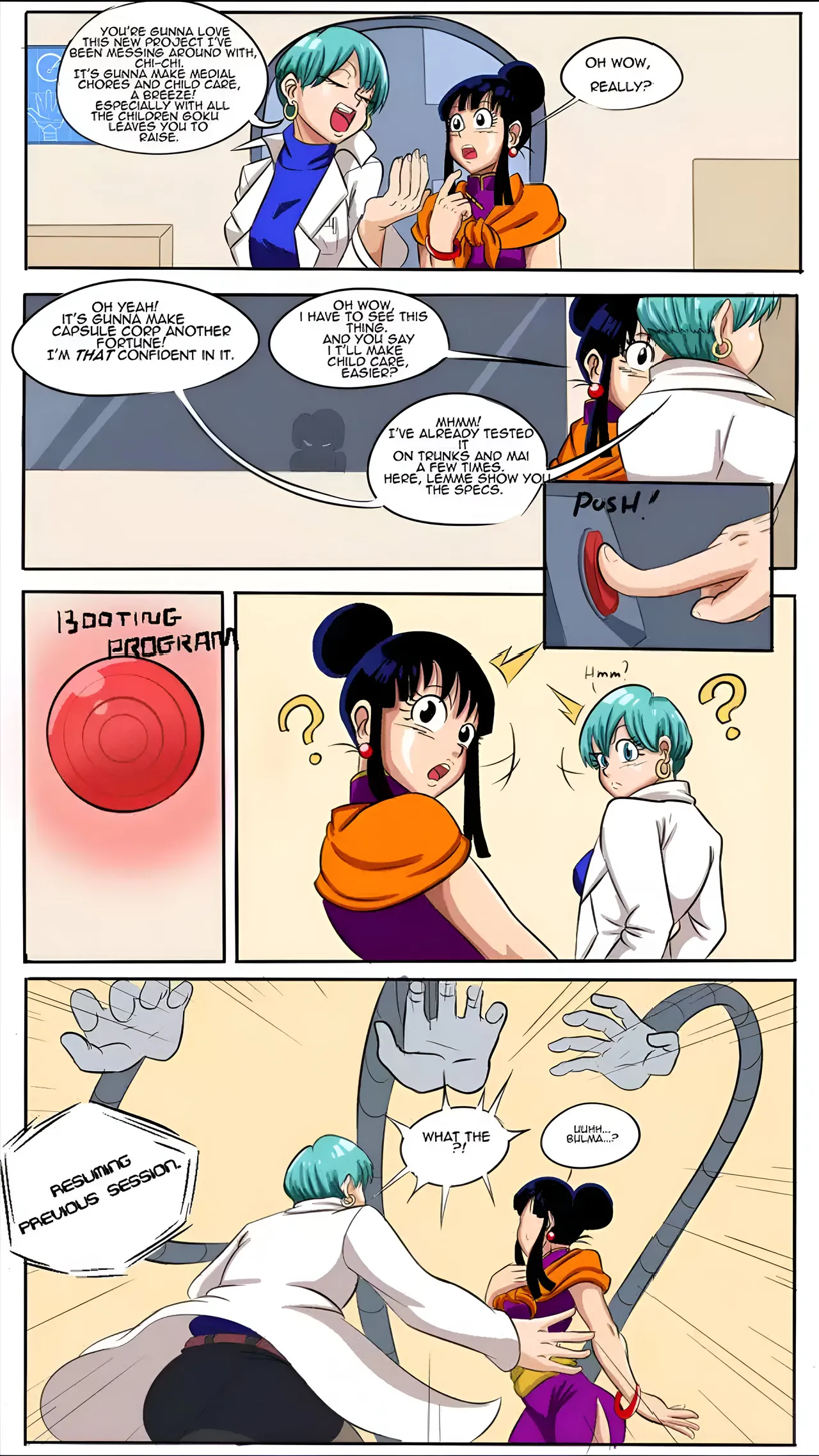 DBZ Moms Vs. The Diaper Machine  - RED-MODA page 1 full