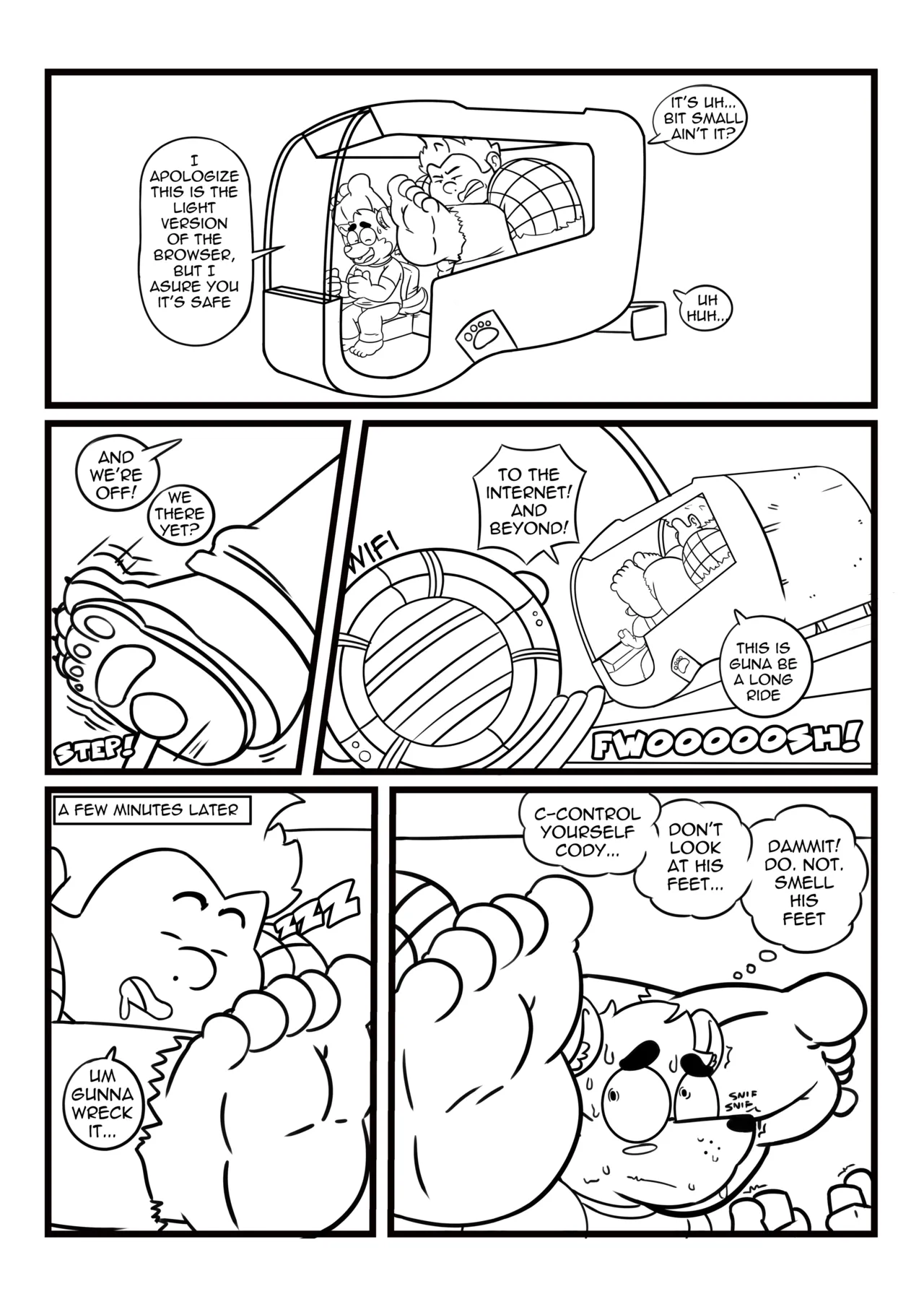 Tickle Stories #1: Online Mischief page 4 full