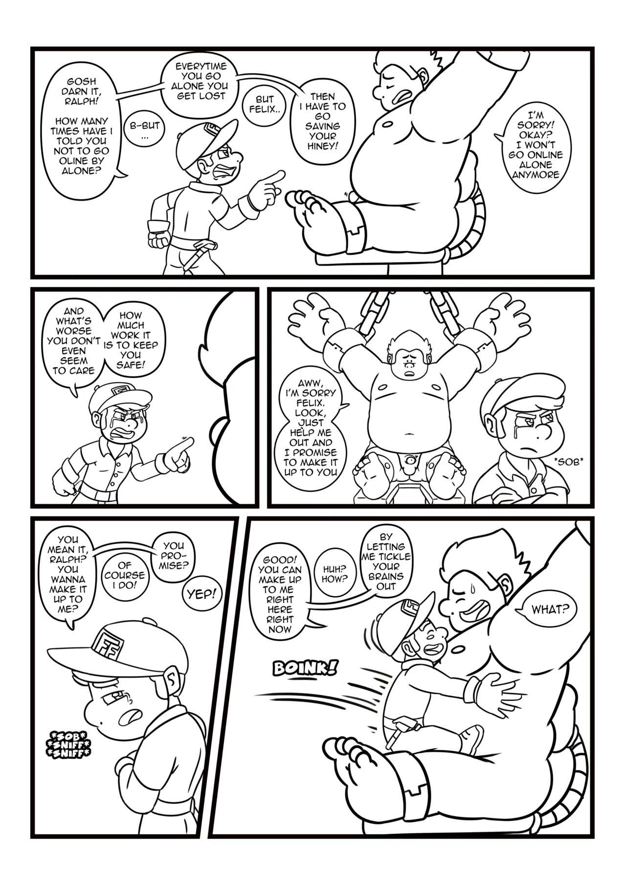 Tickle Stories #1: Online Mischief page 9 full